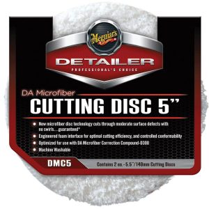 Meguiar’s DA Microfiber Cutting Disc 5″, disc polish abraziv cu microfibra 12,7 cm, pachet 2 buc